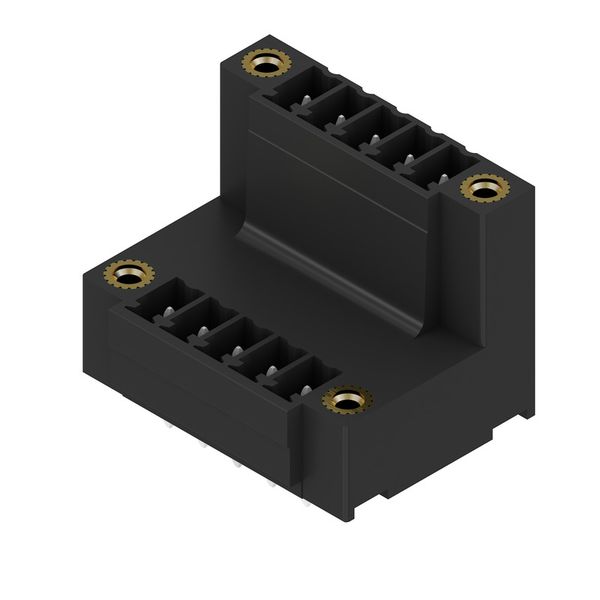 PCB plug-in connector, male header, Flange, THT/THR solder connection, 3.81 mm, Number of poles: 10, 180°, Solder pin length (l): 3.2 mm, tinned, black, Box image 2