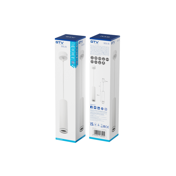 Ceiling luminaire SOLIS 2, IP20, max. 50 W, 1*GU10, white image 2