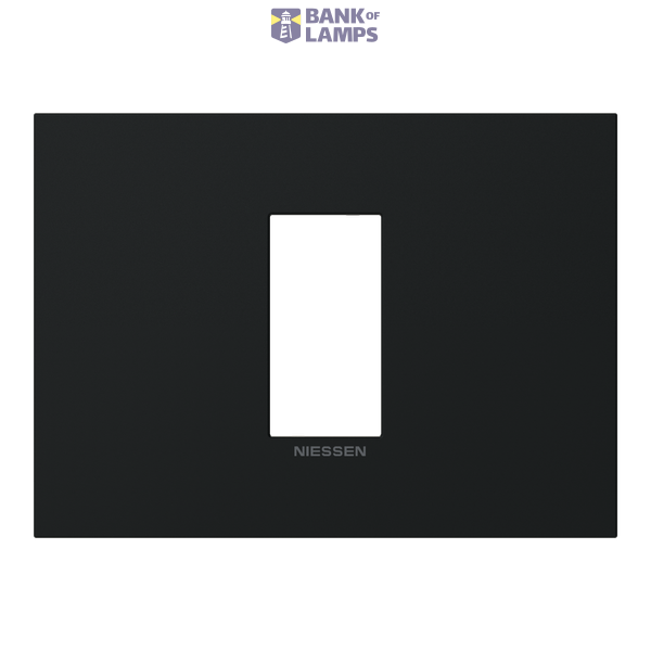 Frame - 1-gang / 1-module - Niessen logo - S - Matt Black image 1