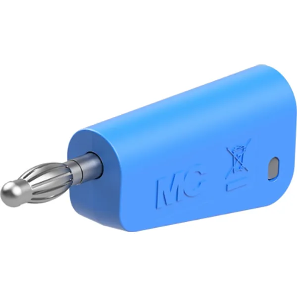 4 mm plug, solder connection, 2.5 mm², blue, 64.1042-23 image 1