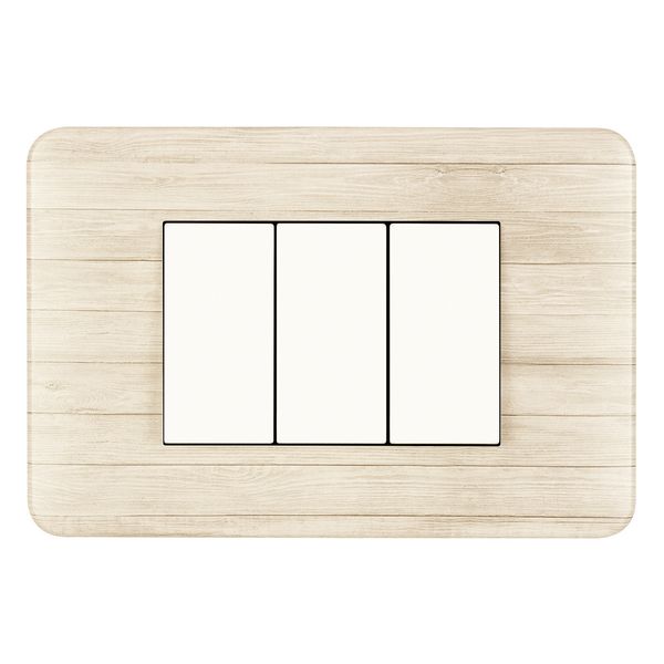 FRAME 3 MOD F/ ADAPTER 3 MOD OAK image 1