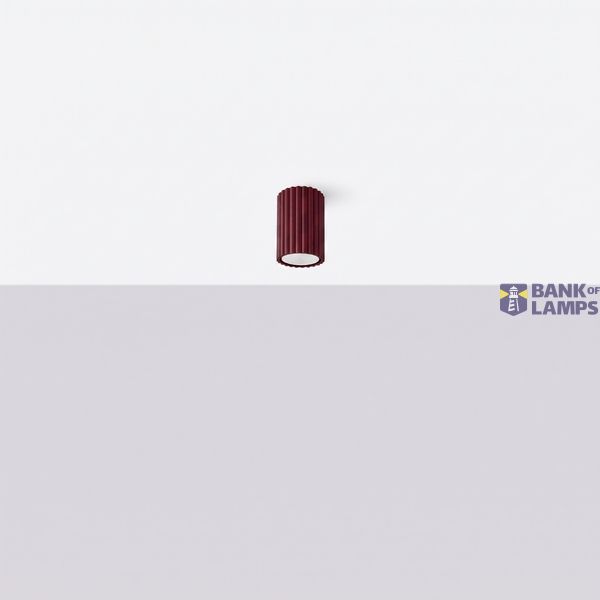 Ceiling lamp KARBON 10 burgundy image 7