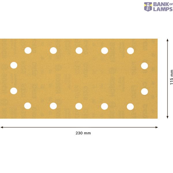 EXPERT C47 Sandpaper with 14 holes for Orbital Sanders 115 x 23 mm, G 32 1-pc image 2