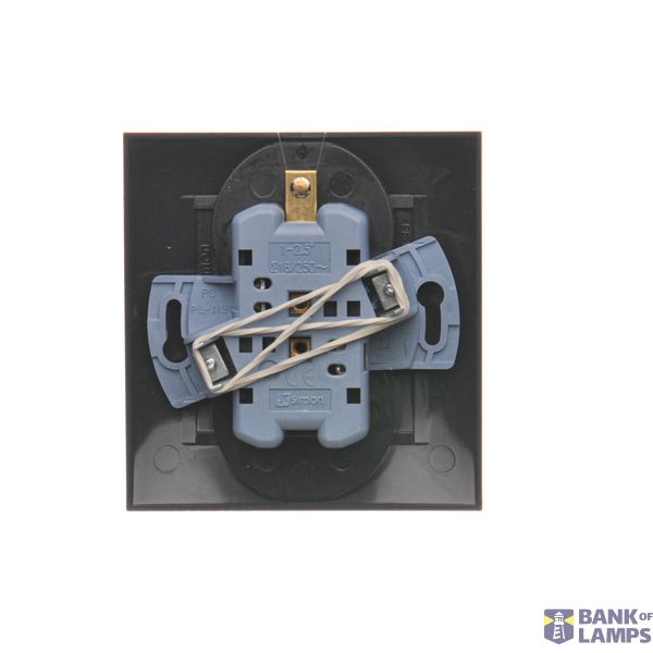 Three positions (1-0-2) single roller blind switch, 10A, matt aluminum image 1