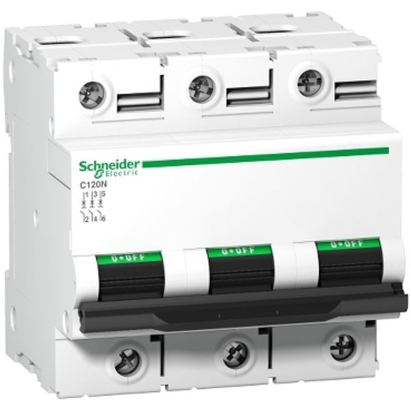 Miniature circuit-breaker, Acti9 C120N, 3P, 125 A, C curve, 10000 A (IEC 60898-1), 10 kA (IEC 60947-2) image 2