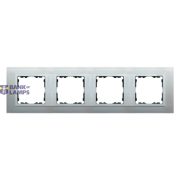 Quadruple frame, metal, aluminum / aluminum matt image 1