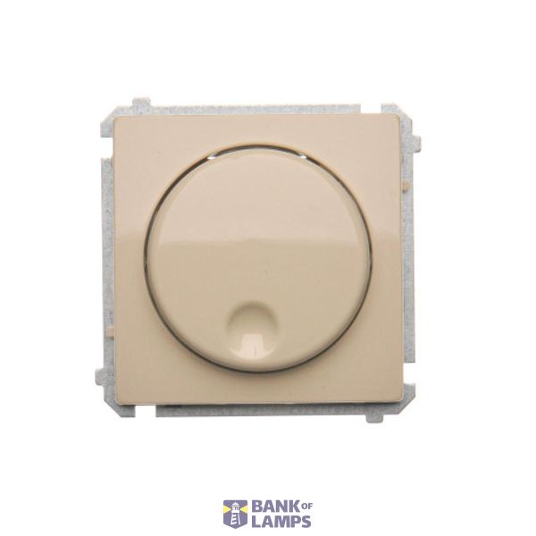 Rotary-push dimmer, beige image 1