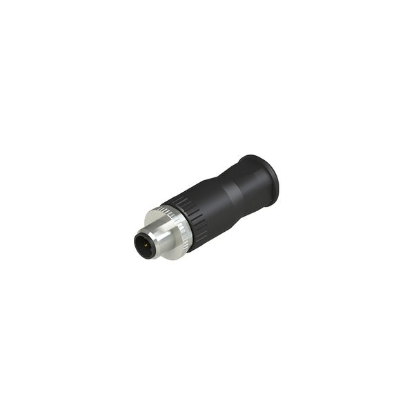Field wireable M12 plug, 5 poles, straight, for multipolar cables image 1