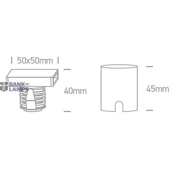 WHITE IP65 WALL RECESSED COB 2W WW 700mA DARK LIGHT image 2