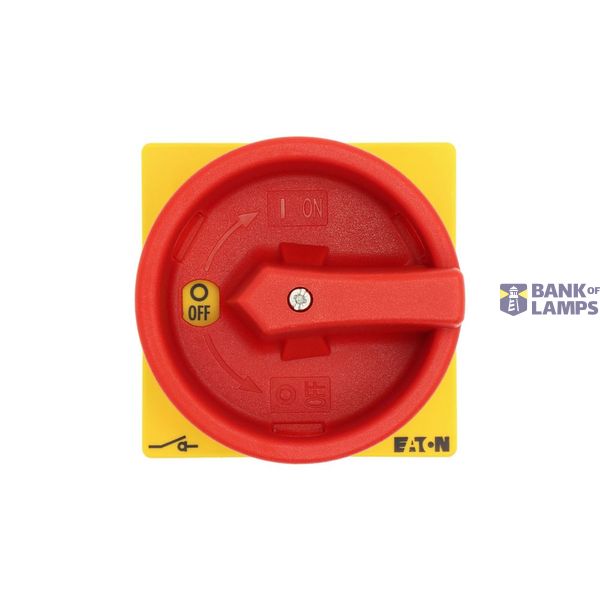 P3 Main switch, 80 A,Flush mounting, 3 pole, Form E, Red, Door couplin image 11