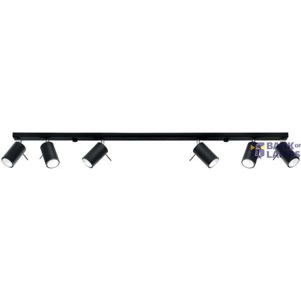 RING CEILING LAMP 6L BLACK GU10 6X40W IP20 image 3