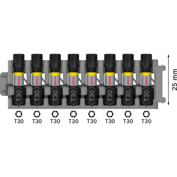 Impact Control Insert Bits, 8-Piece (8xT30) image 2