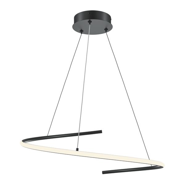 Modern Curve Pendant lamp Black image 1