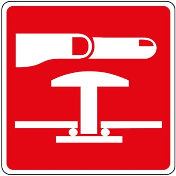 Adhesive label for fire sign - Dimensions: 100x100 mm image 1