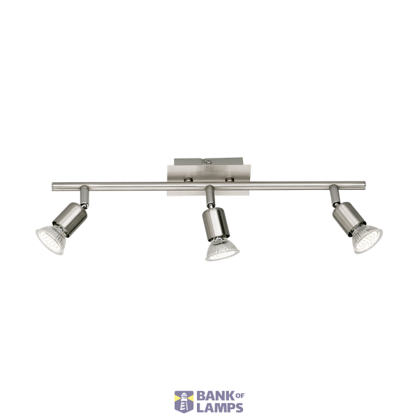 Nimes spotlight 3-pc GU10 brushed steel image 1