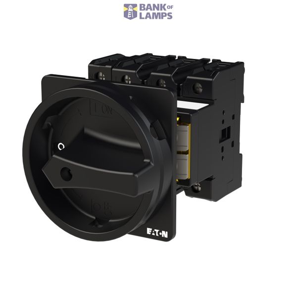 P3 Main switch, 80 A,Rear mounting, 4 pole, Form V/SVB, Black, Door co image 1