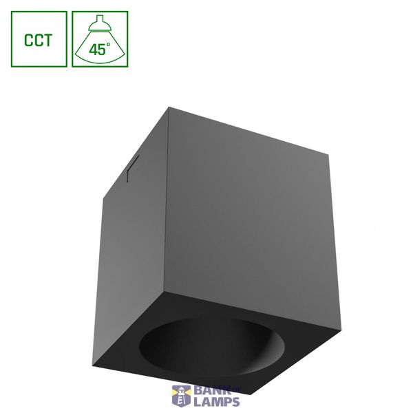 CHLOE COMPLETE SURFACE 7W CCT 230V 45ST IP20 FI90X100MM BLACK SQUARE image 1