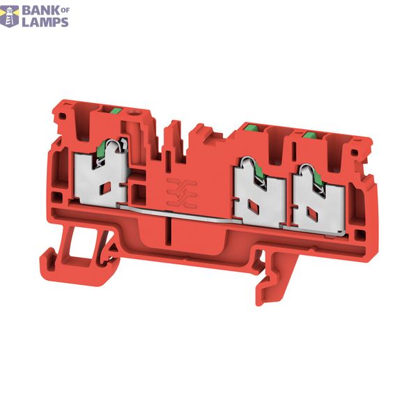 Feed-through terminal block, SNAP IN, red, 2.5 mm², 24 A, 800 V, Numbe image 1