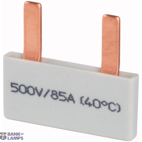 Phase busbar with 2x pins, 1-phase, insulated, straight image 1