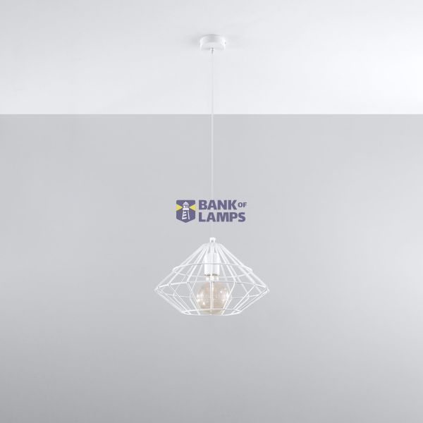 HANGING LAMP UMBERTO WHITE E27 1X60W IP20 image 3