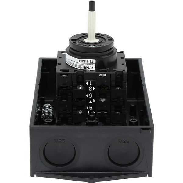 T3-4-8344/I2/SVB Main switch, T3, 32 A, surface mounting, 4 contact unit(s), 8-pole, Emergency switching off function, With red rotary handle and yellow locking ring, image 6