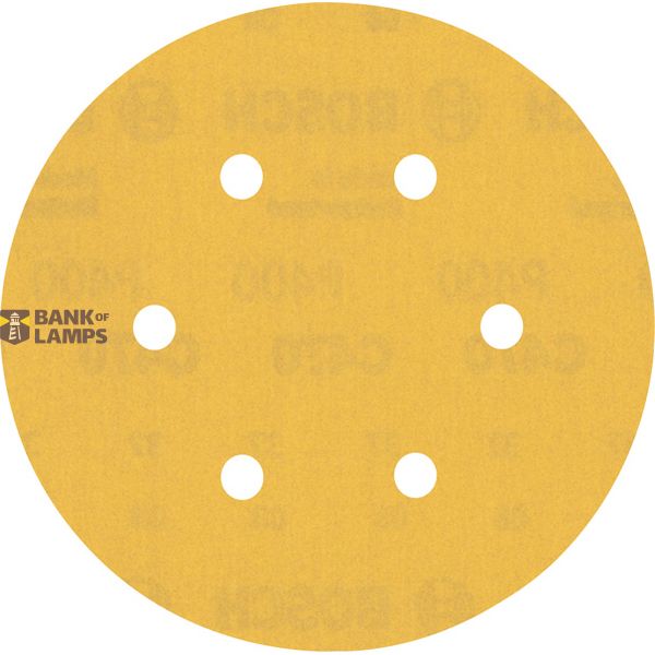EXPERT C47 Sandpaper with 6 holes for Random Orbital Sanders 15 mm, G 4 5-pc image 1