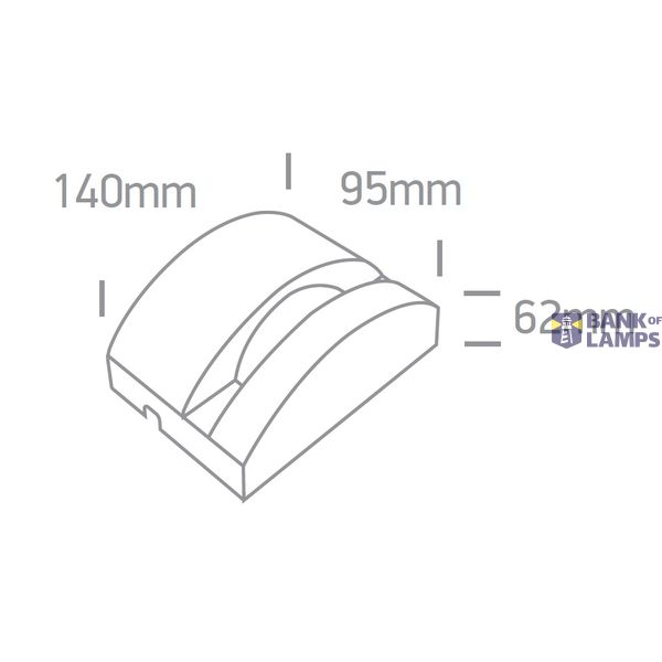 ANTHRACITE LED 6W WW IP65 100-240V image 2