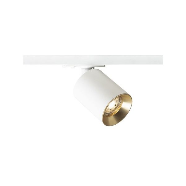 DARIO for 1-circuit tracks white brushed brass 230V LED GU10 9W image 1
