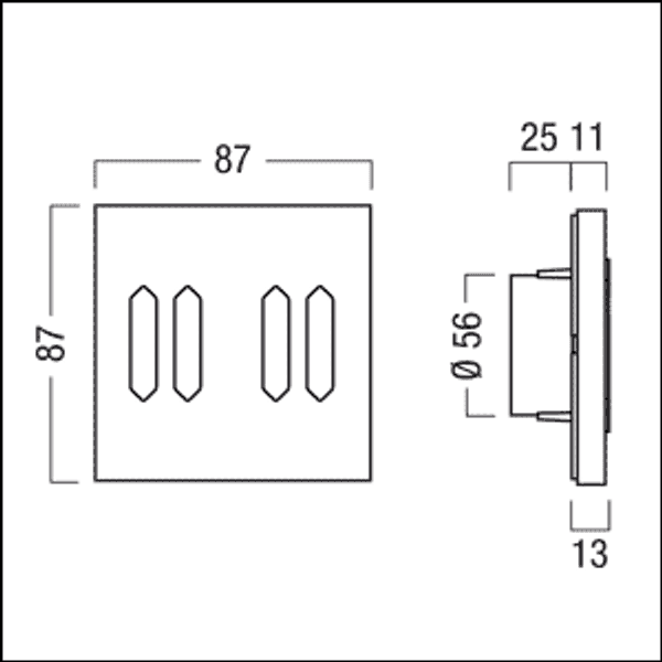 LM-RCB4 b+c+j+k - Rocker switch, 4x, light, anthracite image 2
