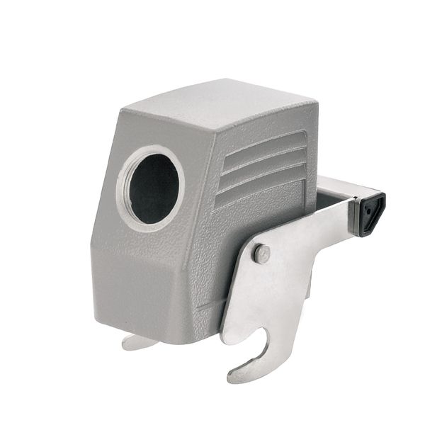 HDC enclosures, Size: 4, Protection degree: IP65, in plugged condition, Cable entry from side, Plug housing, Central locking at the top, high, Size of cable entries: PG 21 image 2