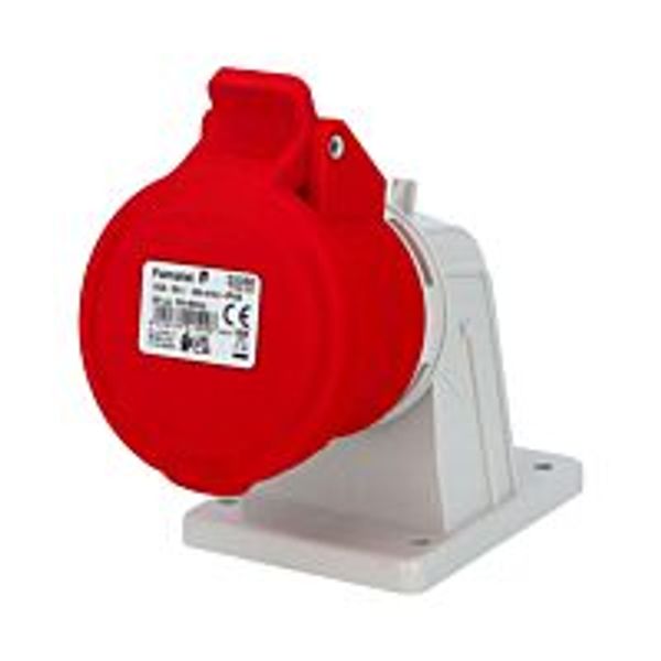Socket 16A/400V 4-pole IP44 built-in image 1