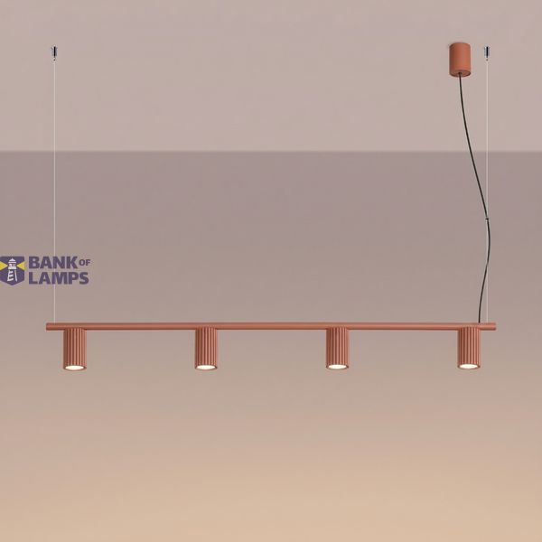 Chandelier KARBON 4 red ochre image 2