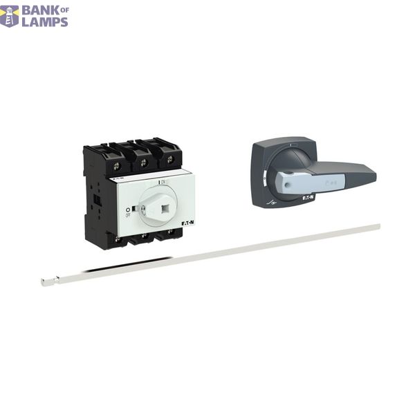 P3 Main switch, 80 A,Rear mounting, 3 pole, Form M4/K2-G, Gray, Short  image 2