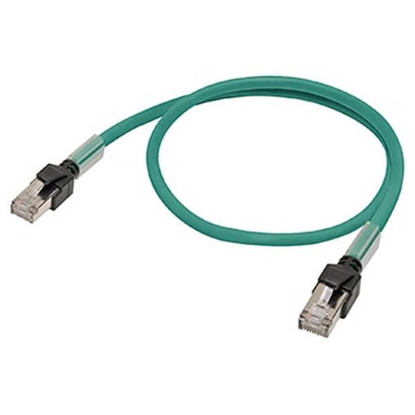 Ethernet patch cable, F/UTP, Cat.6A, LSZH (Green), 5 m image 1