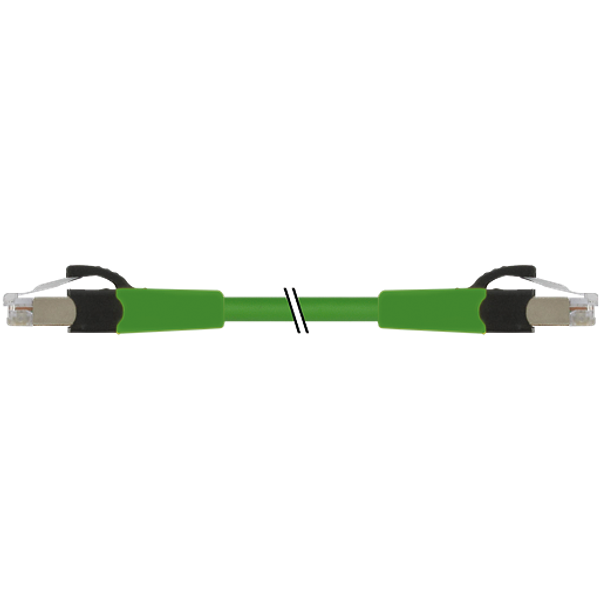 RJ45 male 0° / RJ45 male 0° shielded FRNC/LS0H 4x2xAWG26 gn 7m image 1