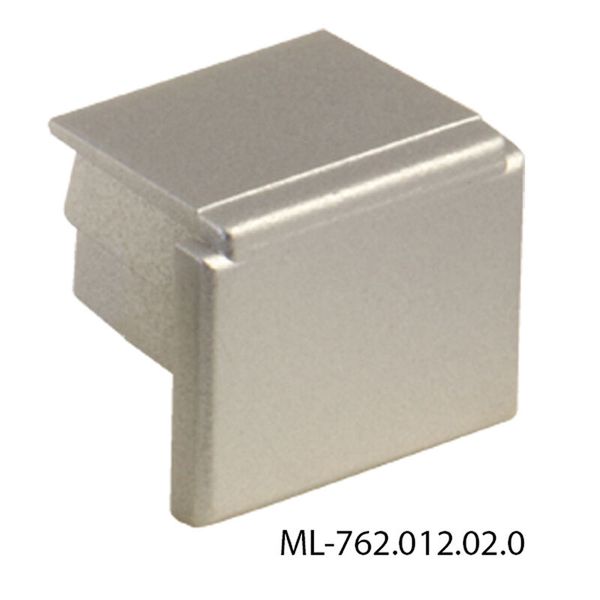 End cap without hole for PP, silver color, 1 pc image 1