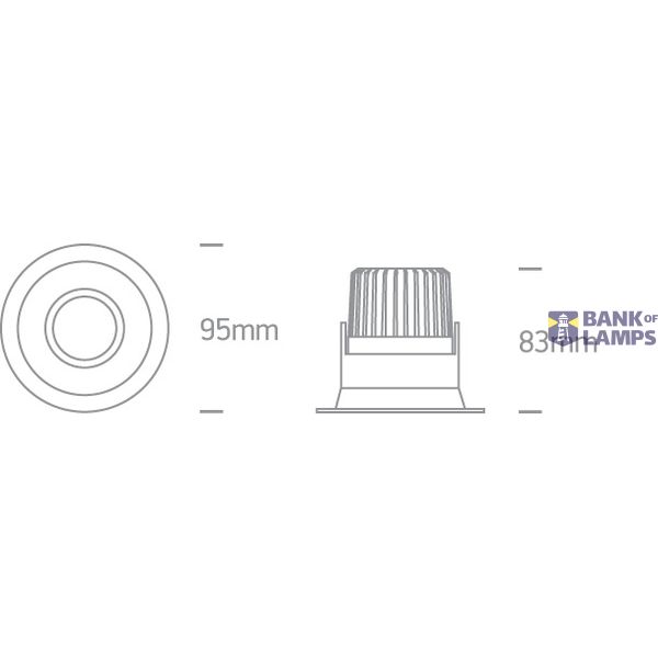 BLACK LED 7W WW IP20 60deg 230V ADJUSTABLE DARK LIGHT image 3