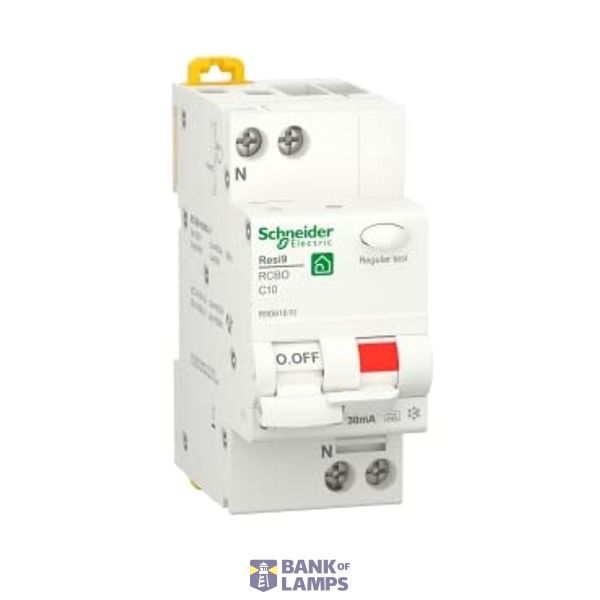 Int.mtd Resi9 RCBO 1P+N C 10A 30mA A 2m image 1