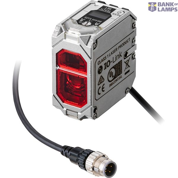 Photoelectric sensor, aluminum die cast (chrome plating) case, red las image 1