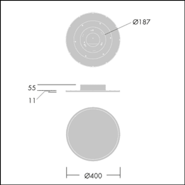 OMEGA C LED2800-830 HFIX E3 R400 - Recessed LED luminaire image 3
