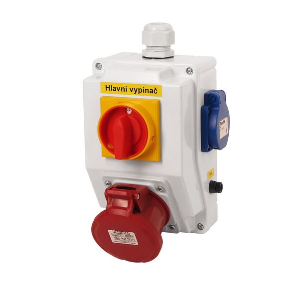 Combination SB210 3-socket + switch IP44 image 2