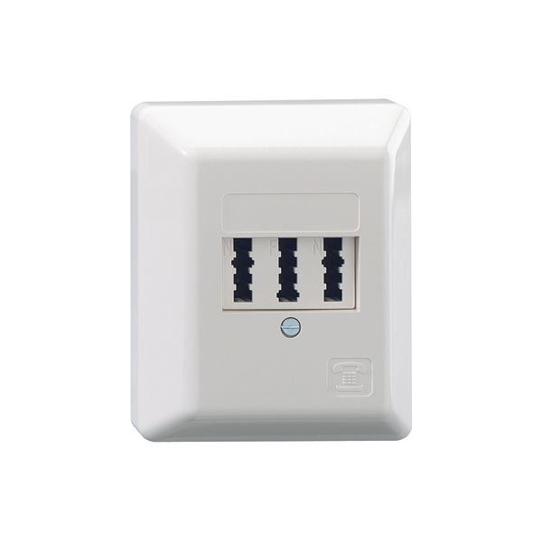NFN TAE socket, surface-mounted, pure white (similar to RAL 9010) image 1