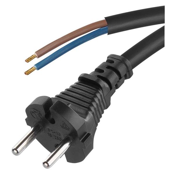 Power Cord Rubber 2× 1,5mm2, 5m, black image 1