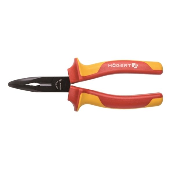 HOEGERT Insulated half-round bending pliers 200 mm 1000V, VDE image 1