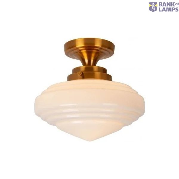 ROSALINE Flush ceilin.-Opal-1xE27-60W-Glass image 1