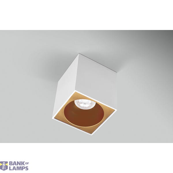 PLAFONIERA LED ESSENZA QUBE BIANCA/GOLD image 1