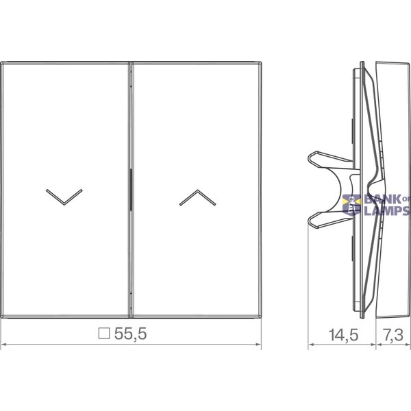 Double seesaw, with print of one arrow symbol, A.x/C.x, glossy night black image 2