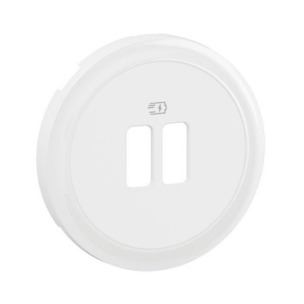 Hubcap for Single or Dual USB Charger - White image 1
