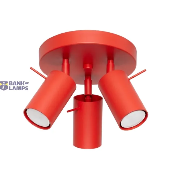 Ceiling lamp RING 3P red image 1