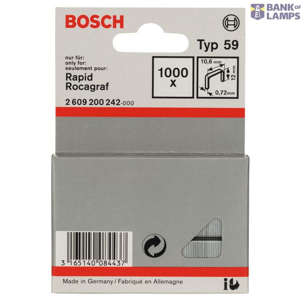 Fine wire staple, type 59 10.6 x 0.72 x 12 mm image 2